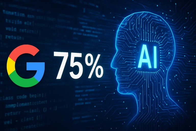 Google revela que el 75% de su nuevo código ya está siendo generado por inteligencia artificial