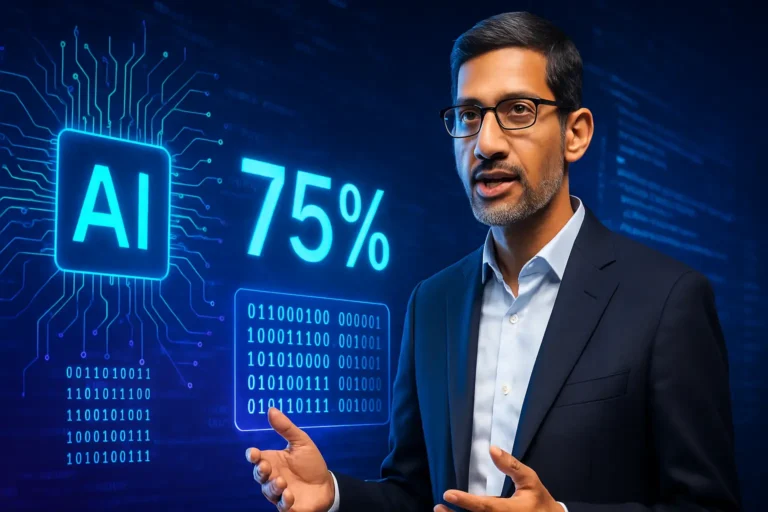 Sundar Pichai revela que la IA ya genera el 75% del nuevo código en Google