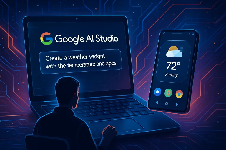 Google AI Studio permite crear widgets y apps Android con instrucciones en lenguaje natural