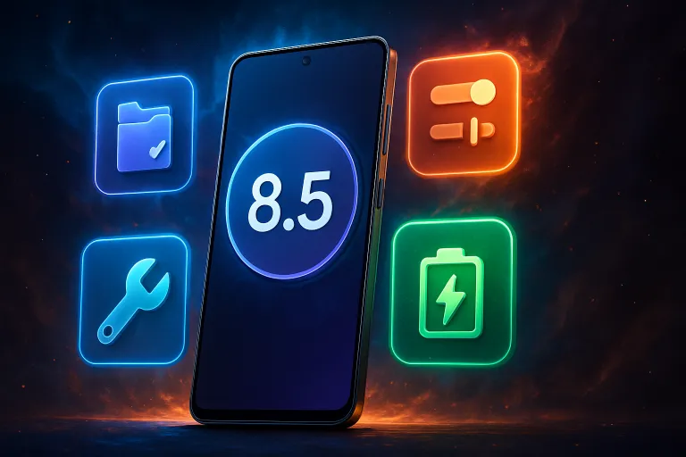 One UI 8.5 añade herramientas inteligentes para archivos, audio, batería y personalización en móviles Samsung