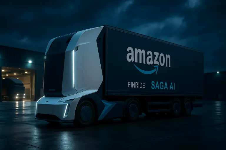 Amazon ficha a Einride y su software Saga AI para electrificar su red de transporte de mercancías