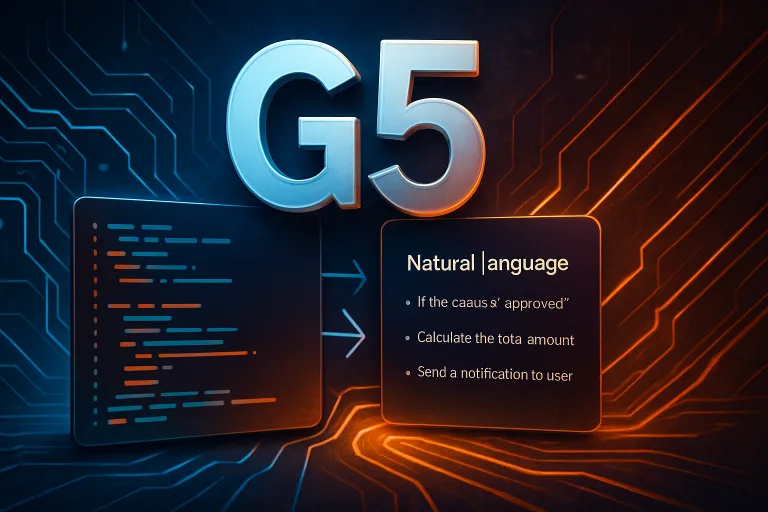 G5 quiere transformar el software empresarial: código, reglas y procesos escritos en lenguaje natural