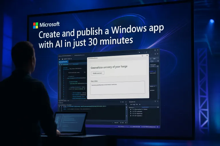 Microsoft demuestra cómo crear y publicar una aplicación nativa de Windows con IA en solo 30 minutos
