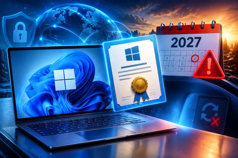 Windows 11 necesita renovar sus certificados: algunos equipos podrían perder Windows Update en 2027